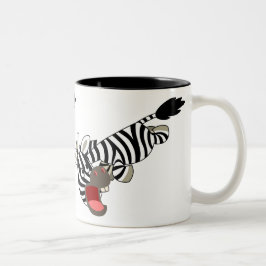Caneca De Café Em Dois Tons Cartoon Zebra Mug