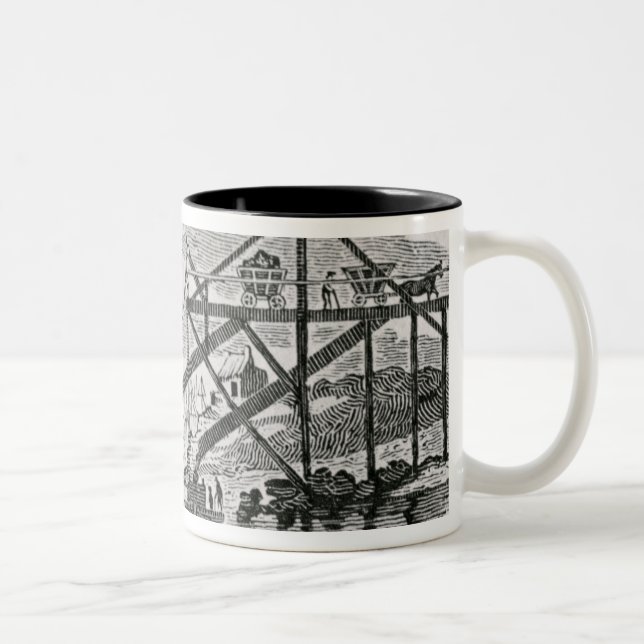 Caneca De Café Em Dois Tons Carvão da carga em navios de carga (Direita)