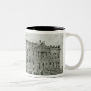 Caneca De Café Em Dois Tons Casa Após do presidente sua destruição