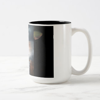 Caneca De Café Em Dois Tons Casa azul e preta