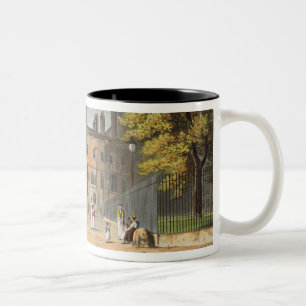 Caneca De Café Em Dois Tons Casa da carta patente do quadrado, da "história d