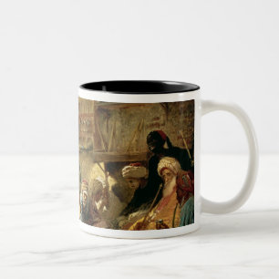 Caneca De Café Em Dois Tons Casa do café no Cairo, 1870s