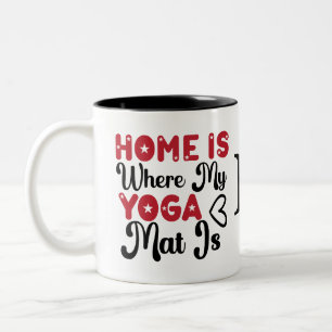 Caneca De Café Em Dois Tons Casa Onde Minha Matriz Yoga