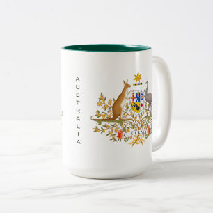 Caneca De Café Em Dois Tons casaco de armas da Austrália