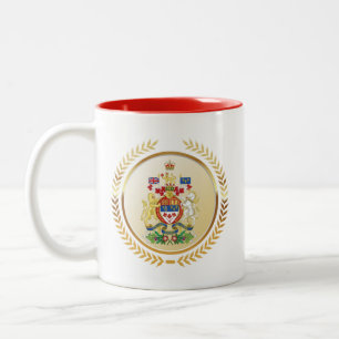 Caneca De Café Em Dois Tons Casaco de armas do Canadá