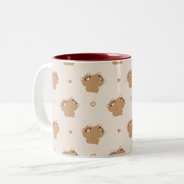 Caneca De Café Em Dois Tons Casal Beaver Mug (Frente Esquerda)