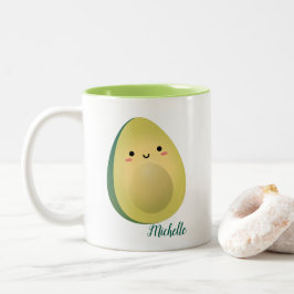 Caneca De Café Em Dois Tons Casal Correspondente Bonito Avocados Engraçados En