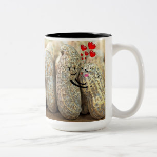 Caneca De Café Em Dois Tons Casal de noz