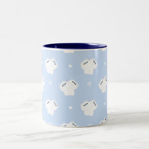 Caneca De Café Em Dois Tons Casal de Urso Polar Cujo