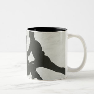 Caneca De Café Em Dois Tons Casal do patinagem no gelo
