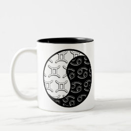 Caneca De Café Em Dois Tons Casal Gemini yin yang zodiac