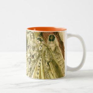 Caneca De Café Em Dois Tons Casamento Antigo Noiva