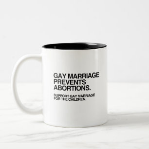 CANECA DE CAFÉ EM DOIS TONS CASAMENTO GAY PREVENE ABORTO