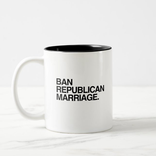 CANECA DE CAFÉ EM DOIS TONS CASAMENTO REPUBLICANO DA PROIBIÇÃO (Esquerda)