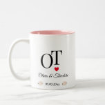 Caneca De Café Em Dois Tons Casamento Romântico de Flor Rosa-Rosa-Rosa-Esmagad<br><div class="desc">Simples, elegante, design romântico apresenta flores cor-de-água cor-de-rosa pinceladas com cores suaves e sotaques botânicos. Um presente adorável para o casal especial para tesourar muito depois do dia do casamento, para usar cada dia, ou para usar a decoração da casa. Uma linda caneca de presente de casamento personalizada para encomendar...</div>