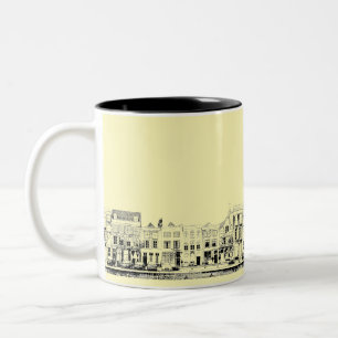 Caneca De Café Em Dois Tons Casas da Cidade Holandesa