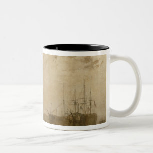 Caneca De Café Em Dois Tons Cascos de Joseph Mallord William Turner   no Tamar