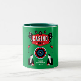 Caneca De Café Em Dois Tons Casino Gambling Poker Roulette