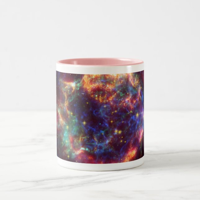 Caneca De Café Em Dois Tons Cassiopeia Galaxy Supernova remanescente (Centro)