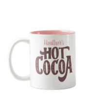 Castanho e Cacau Quente Rosa Personalizados