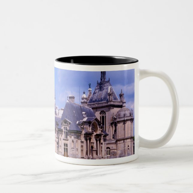 Caneca De Café Em Dois Tons Castelo Chantilly, Oise, França (Direita)