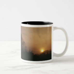 Caneca De Café Em Dois Tons Castelo Charlottenhof, por do sol