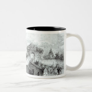 Caneca De Café Em Dois Tons Castelo de Carisbrook, ilha do Wight