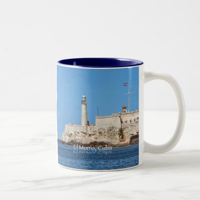 Caneca De Café Em Dois Tons Castelo El Morro, Cuba (Direita)