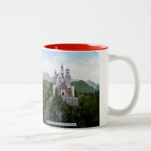 Caneca De Café Em Dois Tons Castelo Neuschwanstein, Baviera, Alemanha