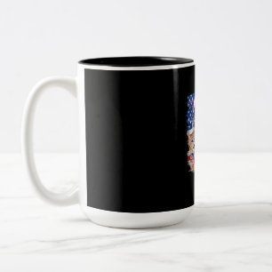 Caneca De Café Em Dois Tons Cat. 4 De Julho Freedom American Flag Sunglass