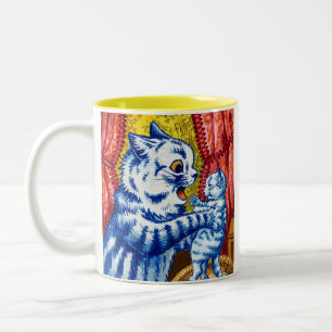 Caneca De Café Em Dois Tons Cat e seus gatinhos