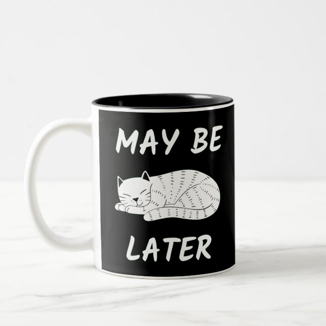 CANECA DE CAFÉ EM DOIS TONS CAT LAZY CAT PODE SER POSTERIOR (Esquerda)