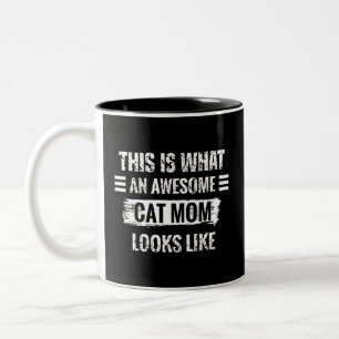 Caneca De Café Em Dois Tons Cat Mãe