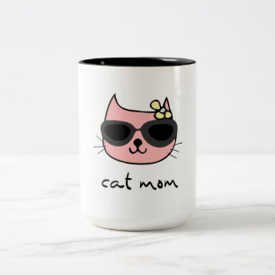 Caneca De Café Em Dois Tons Cat Mãe
