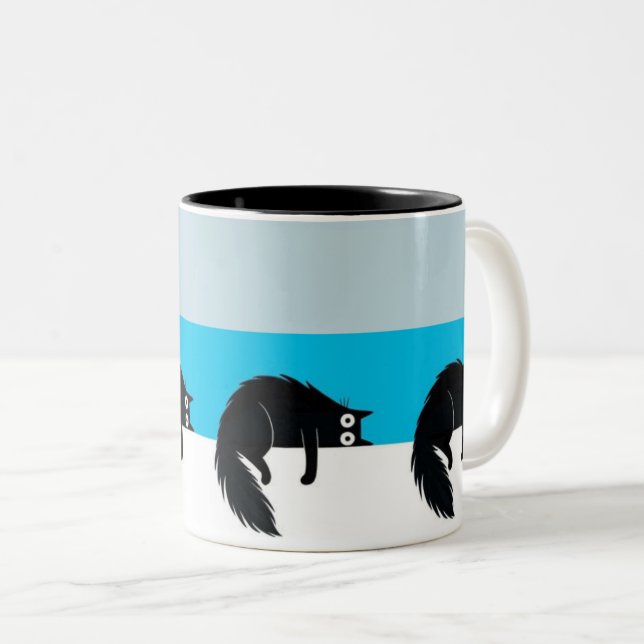 Caneca De Café Em Dois Tons cat mug (Frente Esquerda)