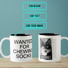 Caneca De Café Em Dois Tons Cat Mug Shot Mug