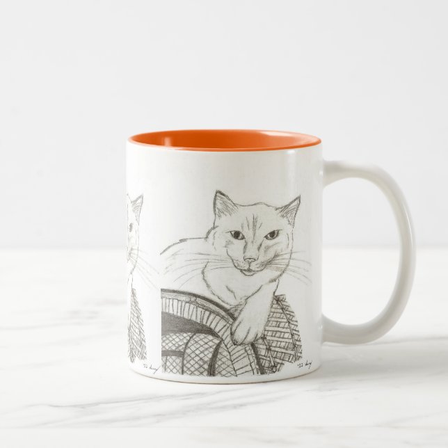 Caneca De Café Em Dois Tons Cat Ragdoll Retrait Mug (Direita)