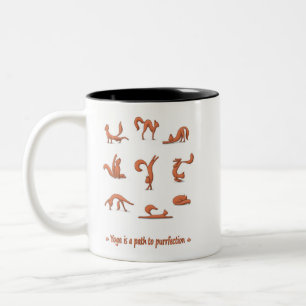 Caneca De Café Em Dois Tons Cat Yoga