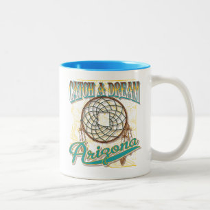 Caneca De Café Em Dois Tons Catcher de Sonho de arizona