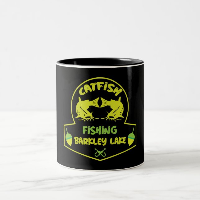 Caneca De Café Em Dois Tons Catfish Lake Barkley Kentucky (Centro)