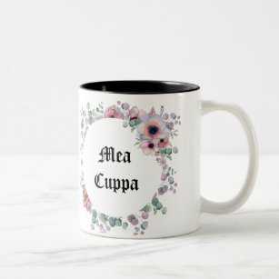 Caneca De Café Em Dois Tons Católica Floral Humorista Mea Cuppa