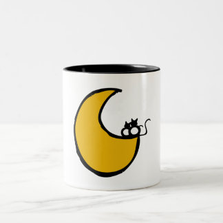 Caneca De Café Em Dois Tons Cats in the Moon