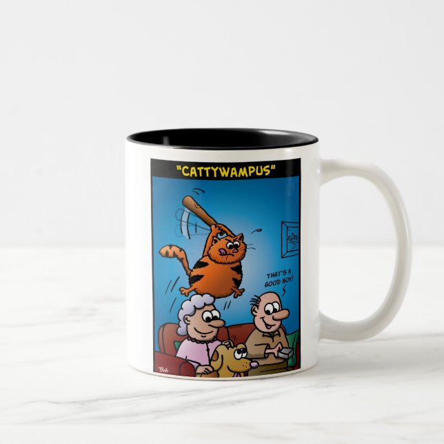 Caneca De Café Em Dois Tons Cattywampus (Direita)