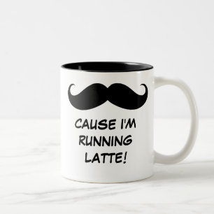 Caneca De Café Em Dois Tons Causa do bigode (deve precipitar) eu estou