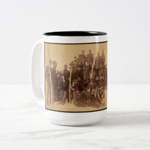 Caneca De Café Em Dois Tons Cavalaria de Combate Negro-Americana: Guerreiros B