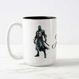 Caneca De Café Em Dois Tons Cavaleiro