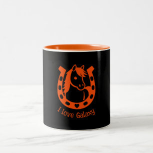Caneca De Café Em Dois Tons Cavaleiro do Clube de Pônei