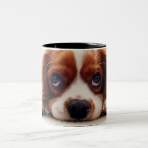 Caneca De Café Em Dois Tons Cavaleiro Rei Charles Spaniel