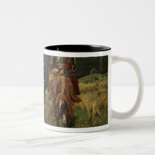 Caneca De Café Em Dois Tons Cavaleiros do guerreiro, 1881-98