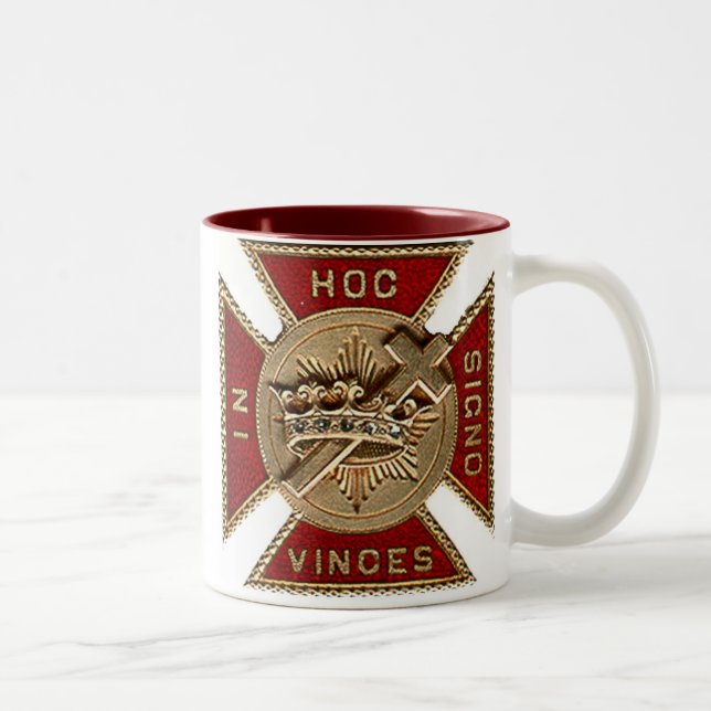 CANECA DE CAFÉ EM DOIS TONS CAVALEIROS TEMPLAR (Direita)